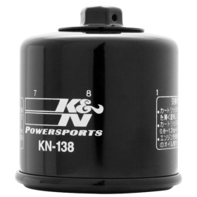 K&N Oilfilter Black HF138 / KN138 Arctic Cat / Kymco / Suzuki / Aprilia / Cagiva / Kawasaki 400-1500cc 87-21