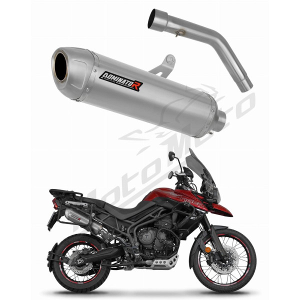 Dominator Exhaust Silencer Muffler S6 + dB killer Triumph Tiger 800 XCA 18-20