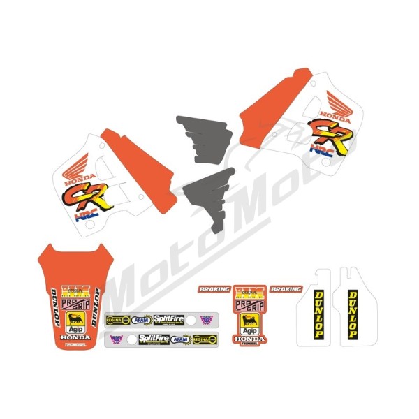 TECNOSEL lipdukų komplektas Honda CR 125-250cc 90-92