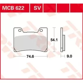 TRW SV Series Sindered Brake Pads Yamaha FZR / TDM / VMX-12 600-1200cc 89-01