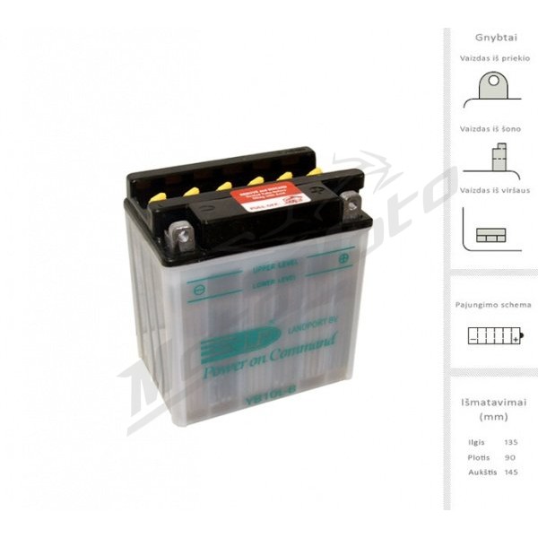 LANDPORT Accumulator base 11 Ah 130 A EN 12V LB10L-B DRY