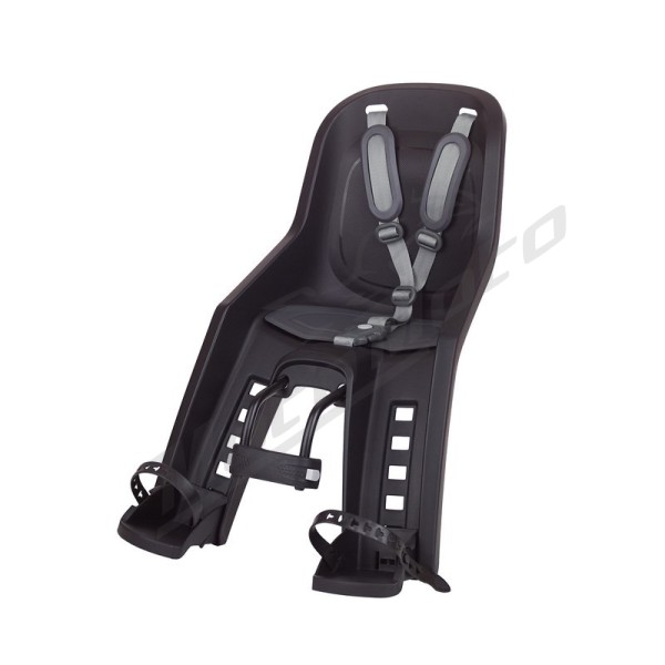 POLISPORT Bubbly Mini Plus Front Child Bike Seat Head Tube Mounting - Black/Dark Grey