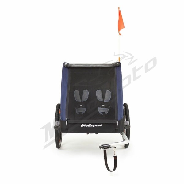 POLISPORT Child Trailer & Stroller Complete Grey/Blue