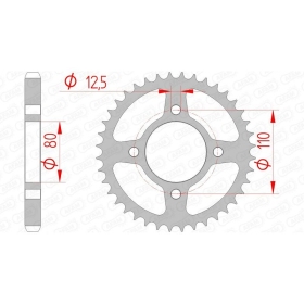AFAM Steel Standard Rear Sprocket 530 39-48 teeth