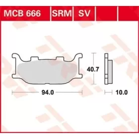 TRW SV Series Sindered Brake Pads Yamaha FZ / MT / SR / TDR / TZR / XJ / XV / XVS 125-1300cc 93-16