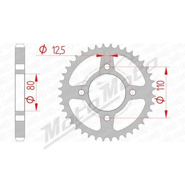 AFAM Steel Standard Rear Sprocket 530 39-48 teeth