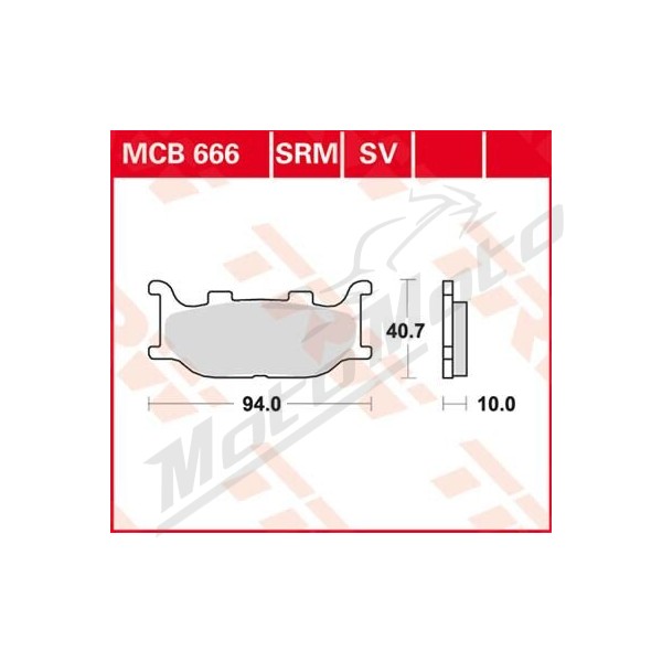 TRW SV Series Sindered Brake Pads Yamaha FZ / MT / SR / TDR / TZR / XJ / XV / XVS 125-1300cc 93-16