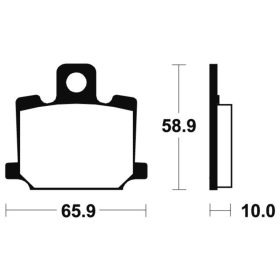 TECNIUM Street Organic Brake pads MA35 Yamaha RD 350 LC 1980