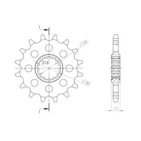 Supersprox Front sprocket 1591.16RB with rubber bush