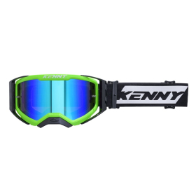Kenny racing goggles performance evo 2 neon green mirror lens