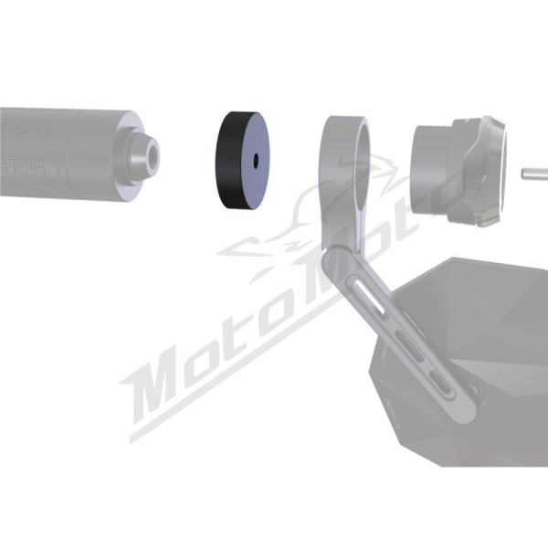 HIGHSIDER pro Handlebar Adapter Black For Aprilia / Moto Guzzi 85-1200cc 01-23 2pc.