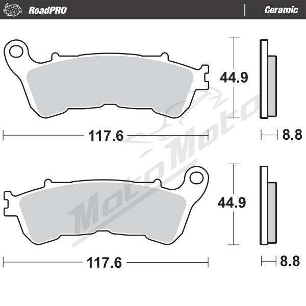 MOTO-MASTER Ceramic Brake Pads Honda CB / CBR / ST / NT / XL / VFR / VT / VLR 250-1800 88-20