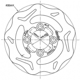 Front brake disc POLINI YAMAHA BWS / SLIDER / MBK BOOSTER Ø 180x48x4