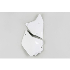 UFO Side plastic white left 1pc Suzuki DRZ 400E 00-24