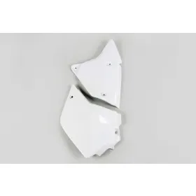 UFO Side plastic white left 1pc Suzuki DRZ 400E 00-24