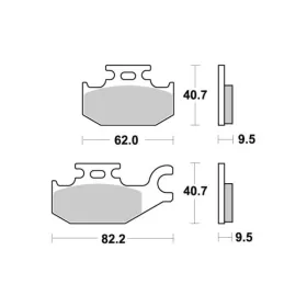 Sbs Sintered Offroad stabdžių trinkelės Can-Am / Yamaha 250-1000cc 00-16
