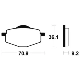 TECNIUM Street Organic Brake pads MA75 Gilera / MBK / Yamaha 125-600cc 85-14