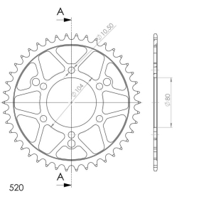 Supersprox / JT Rear sprocket 520 42T Kawasaki GPZ / Z / ZX 400-750cc 84-17