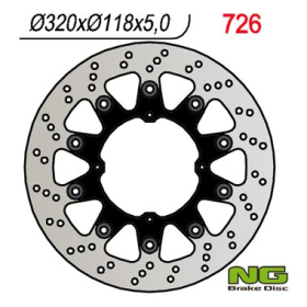 NG Front Brake Disc 320x118x5mm Polaris ACE / Hawkeye / Magnum / Xplorer 250-400cc 00-15