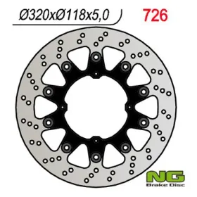 NG Priekinis stabdžių diskas 320x118x5mm Polaris ACE / Hawkeye / Magnum / Xplorer 250-400cc 00-15