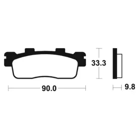 TECNIUM Maxi Scooter Sintered Metal Brake pads - MSS371 Kawasaki / Kymco 125-350cc 09-24