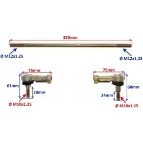 Steering tie rod set ATV AUTOMATIC 150cc M12x1,25/ M10x1,25