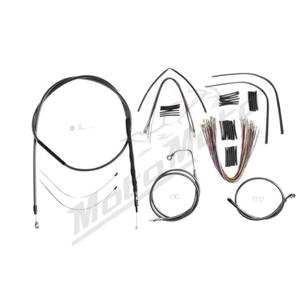 MAGNUM SHIELDING Karbon Fiber Handlebar Installation Kit 30.5/35.5cm Harley Davidson FLHRC / FLHR / FLHTCUSE / FLTR 1584/1800 08-13
