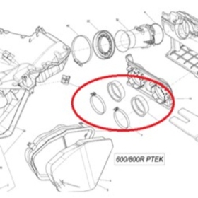 Sno-X Air intake adapter Lynx / Ski Doo 500-800 08-20