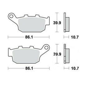 STABDŽIŲ TRINKELĖS FERODO FDB531EF / MCB585 STANDARD ECO FRICTION