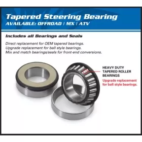 ALL BALLS Steering Shaft Bearing Kit Suzuki RM / RM-Z 250/450 08-26