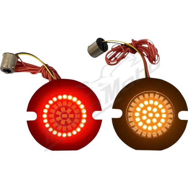 CUSTOM DYNAMICS Dynamic Clusters2™ LED Turn Signal Inserts Harley Davidson FLHR / FLHRC 1340-1800cc 86-22