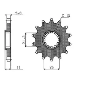 SUNSTAR 520 Front Sprocket 16 Teeth Husqvarna CR / TC / TE / WR 250-610 90-12