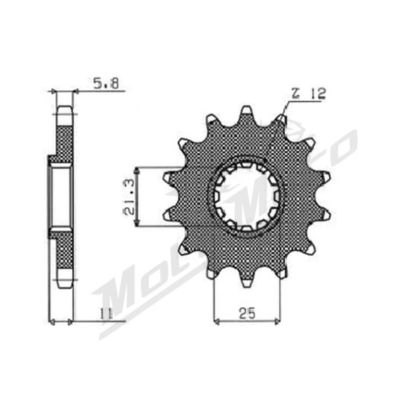 SUNSTAR 520 Front Sprocket 16 Teeth Husqvarna CR / TC / TE / WR 250-610 90-12
