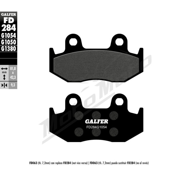 GALFER Semi-Metallic Brake Pads Honda SH 150 01-12