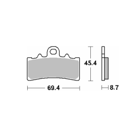 Sbs KH606 racing dual carbon brake pads KTM RC 250-390cc 14-22