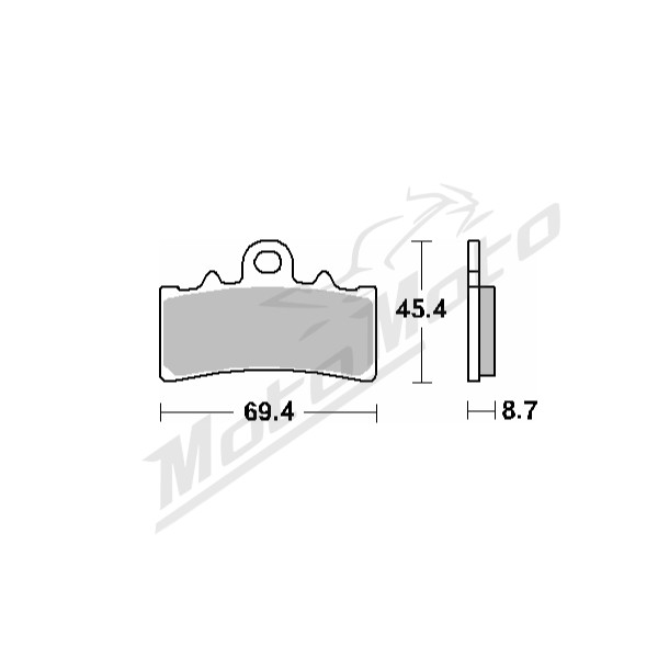 Sbs KH606 racing dual carbon brake pads KTM RC 250-390cc 14-22
