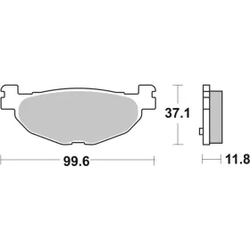 SBS HF Street Ceramic Brake Pads Rear 185HF Yamaha XP / YP 400-500 04-13