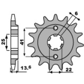 PBR Steel Standard Front Sprocket 293 - 525 HONDA XL 600 V TRANSALP 1987-1988