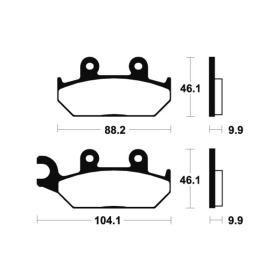 TECNIUM Street Organic Brake pads MA150 Yamaha XT / XTZ 500/660 90-02