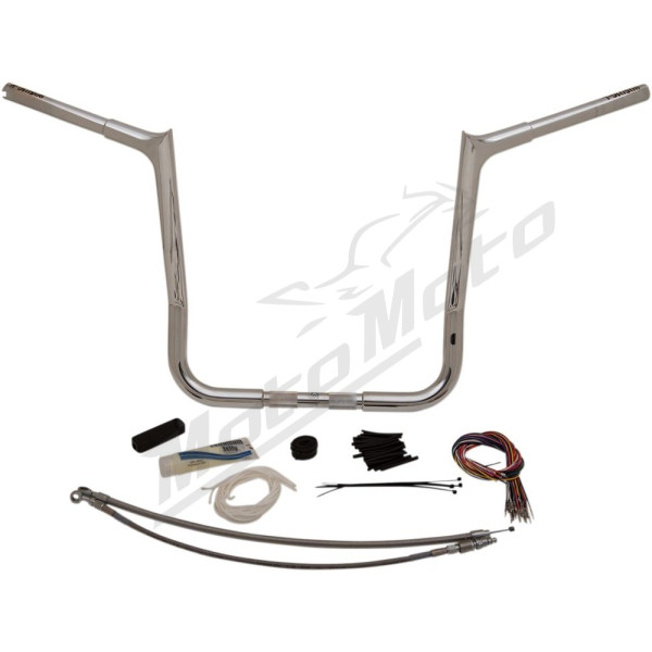 FAT BAGGERS INC. PointedTop Handlebar Kit Chrome 91.5x40.5cm Harley Davidson FLHT / FLHTC / FLHTK / FLHXXX 1584-1690 08-13
