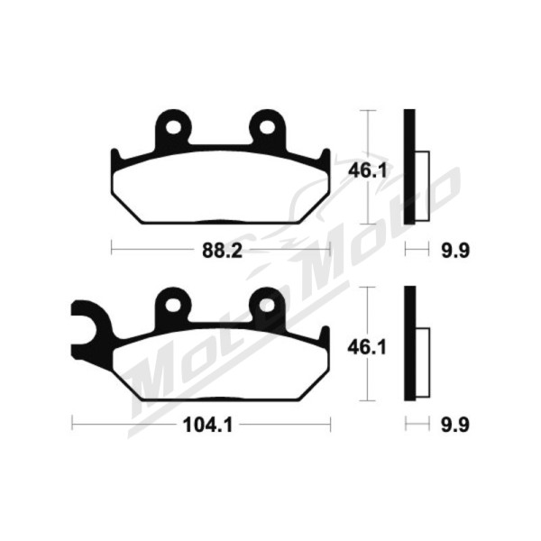 TECNIUM Street Organic Brake pads MA150 Yamaha XT / XTZ 500/660 90-02