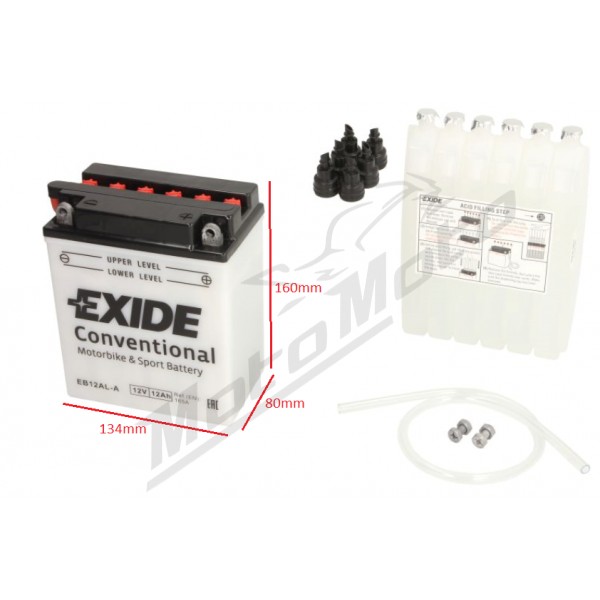 Bateria de Moto Exide EB12AL-A 12V - 12Ah - 165A