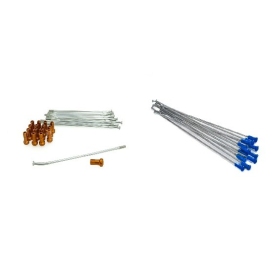 KITE Rear Wheel Spoke And Nipple Replacement Kit Silver 16" 16pcs.