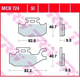 STABDŽIŲ TRINKELĖS TRW MCB724 STANDARD