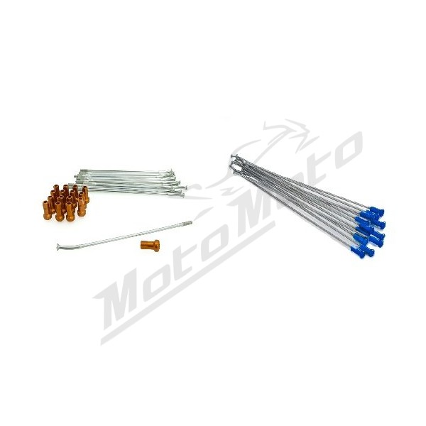 KITE Rear Wheel Spoke And Nipple Replacement Kit Silver 16" 16pcs.