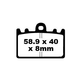 EBC FA-HH Series Sindered Brake Pads KAWASAKI ZXR 400 91-99 / SUZUKI RGV 250 1996