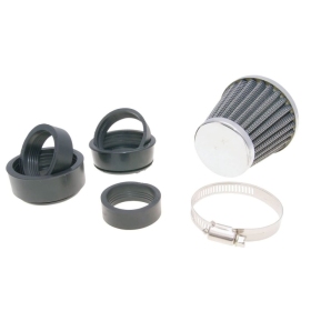 101 OCTANE Power Air Filter Universal Chrome Ø35-48mm