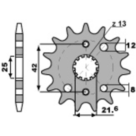 PBR Steel Standard Front Sprocket 2080 - 530 HUSABERG / KAWASAKI / KTM / SUZUKI / YAMAHA 390-1300cc 1985-2013