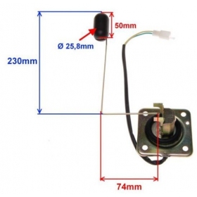 Fuel level sensor assy BARTON/ BENZER/ GB MOTORS/ ROMET/ ROUTER/ YAMASAKI/ ZIPP 50-12cc 06-22