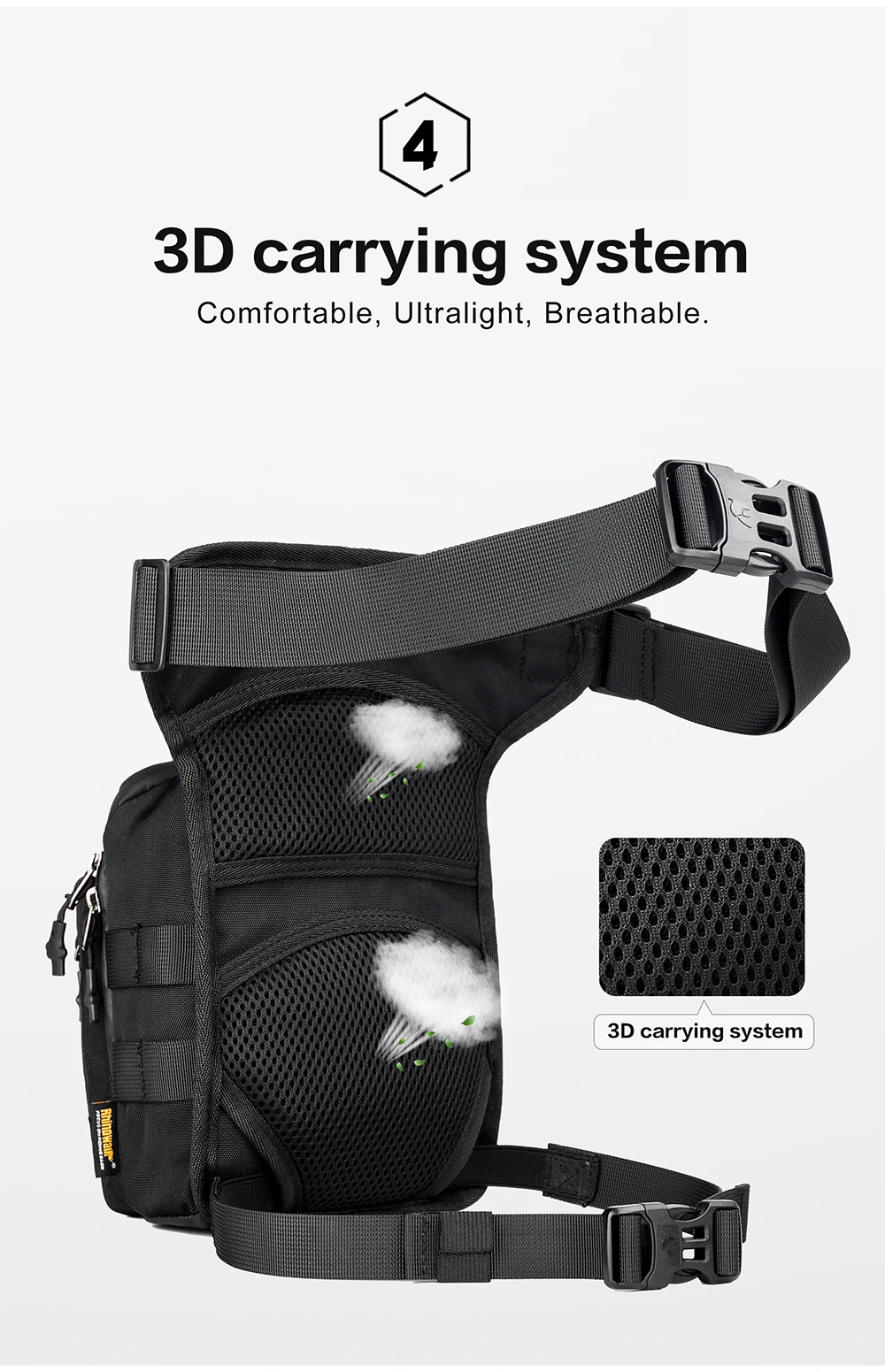 Rhinowalk Thigh Bag 16,5x10x31cm
